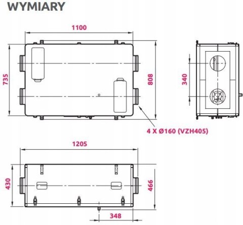 Rekuperator centrala Awenta Zephyr 405 - 417 m3/h